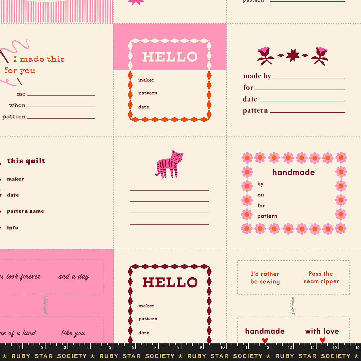 PREORDER: 1-800-CALICO Thanks I Made This Panel in Pink