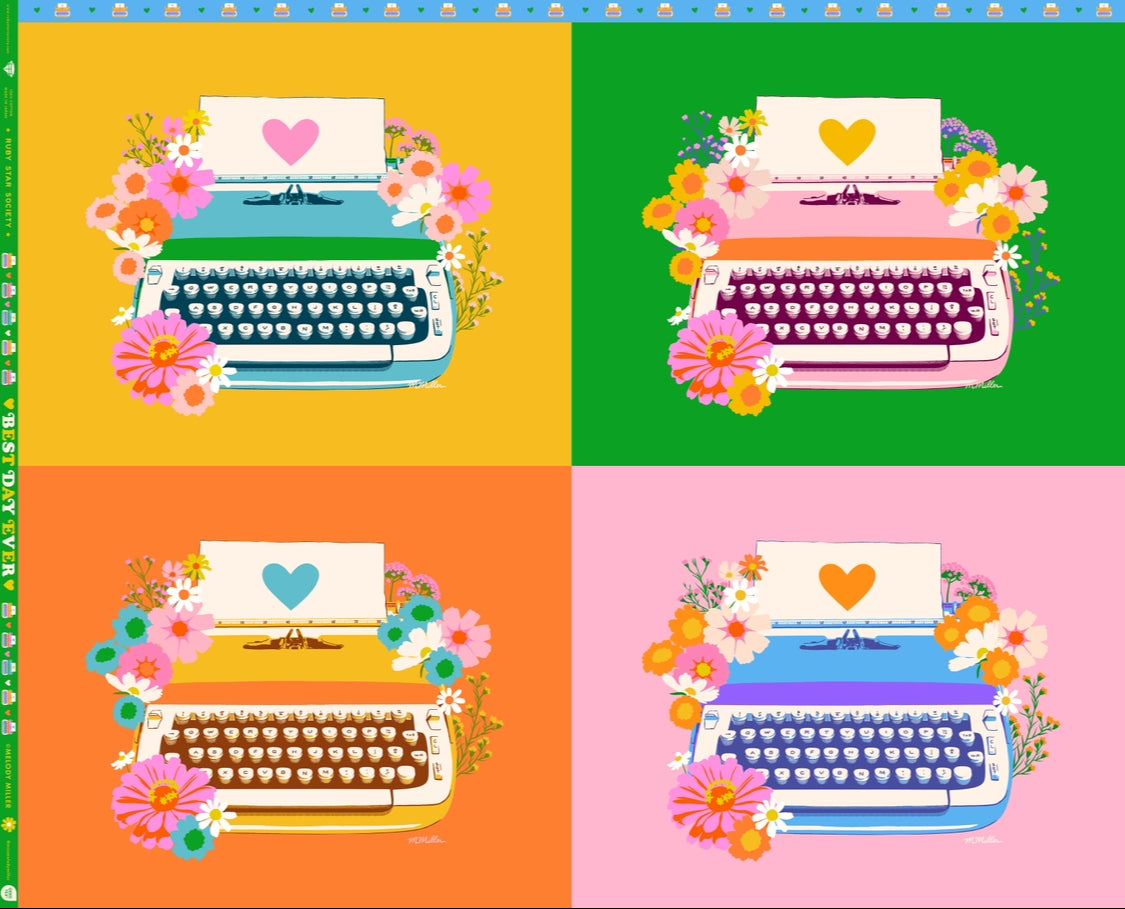 PREORDER: Best Day Ever Typewriter Panel in Multi