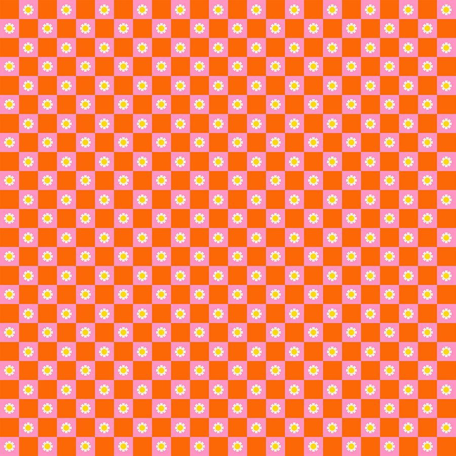 Animal Animal Flower Check Goldfish