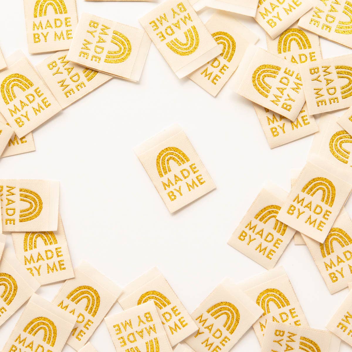 Made by Me - Gold Sewing Woven Clothing Label Tags