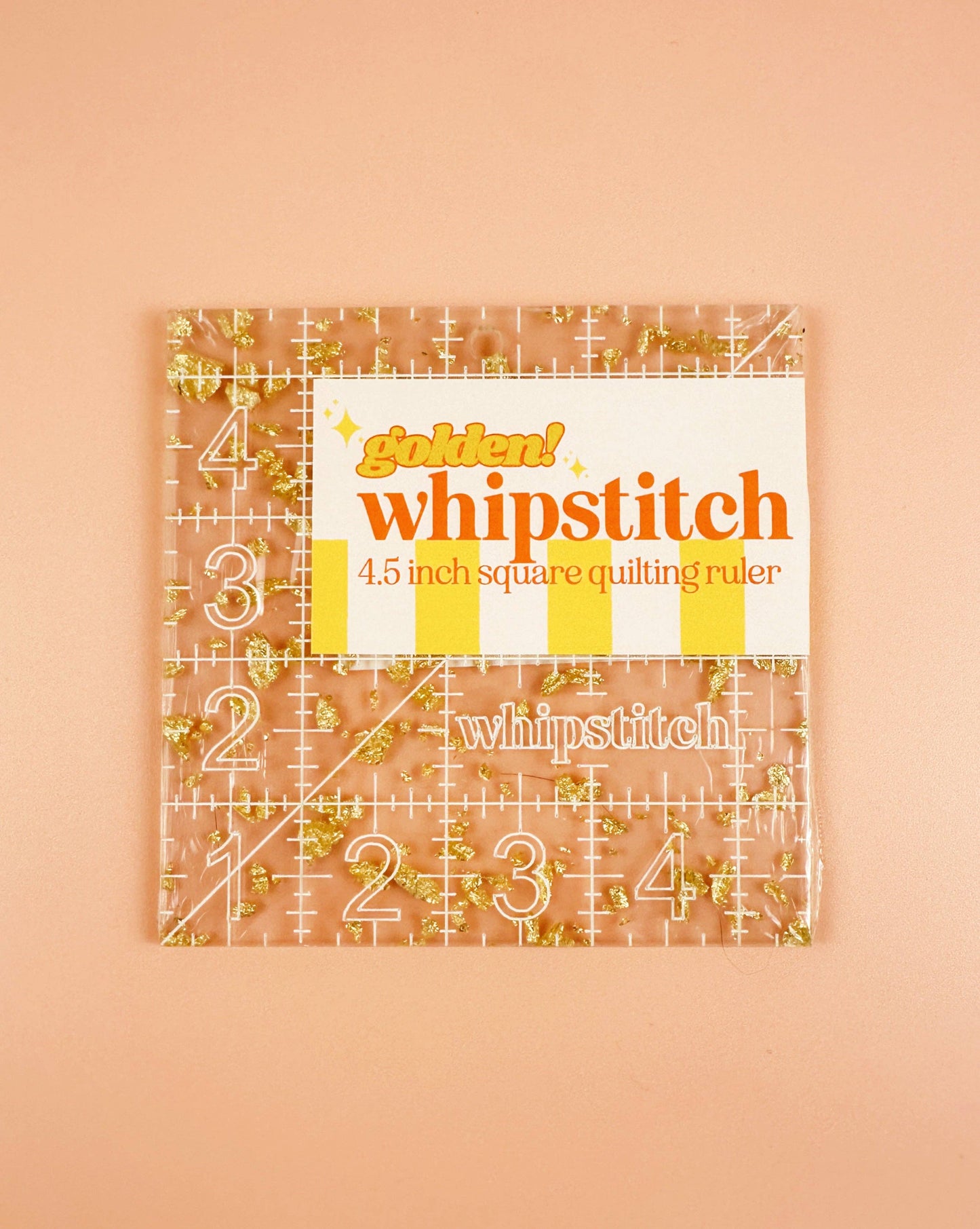 4.5 in Square Golden Quilting Ruler