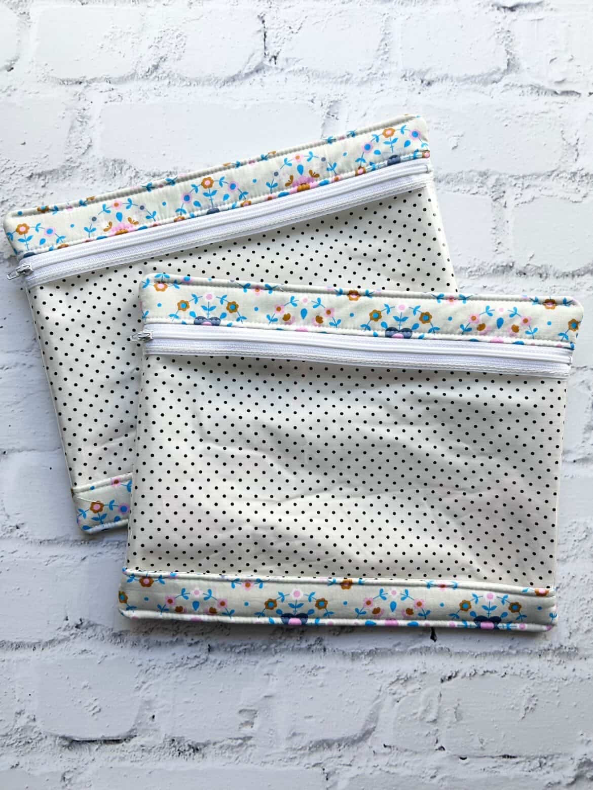 Embroidery Project Bag, Clear Zipper Bag