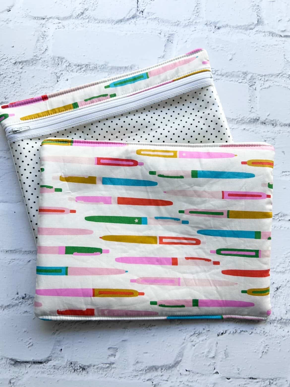 Embroidery Project Bag, Clear Zipper Bag