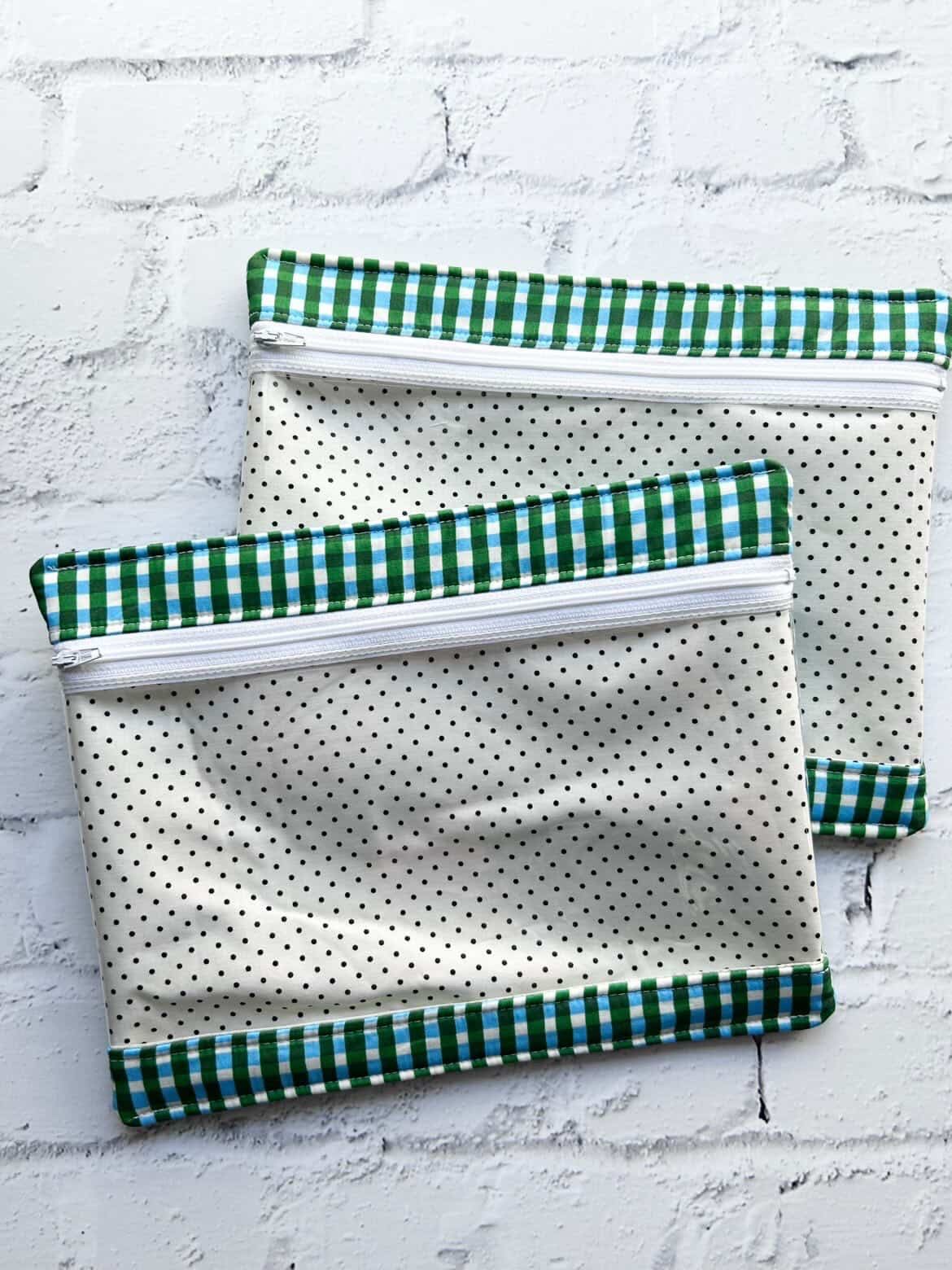 Embroidery Project Bag, Clear Zipper Bag