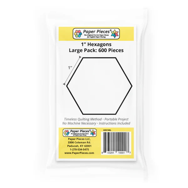 1" Hexagons- Large Pack