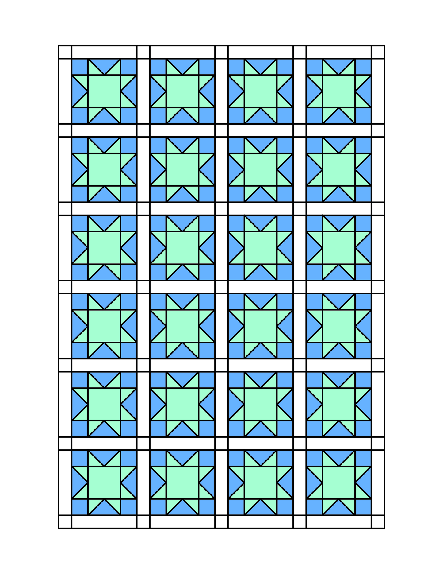 8" Sawtooth Complete Block
