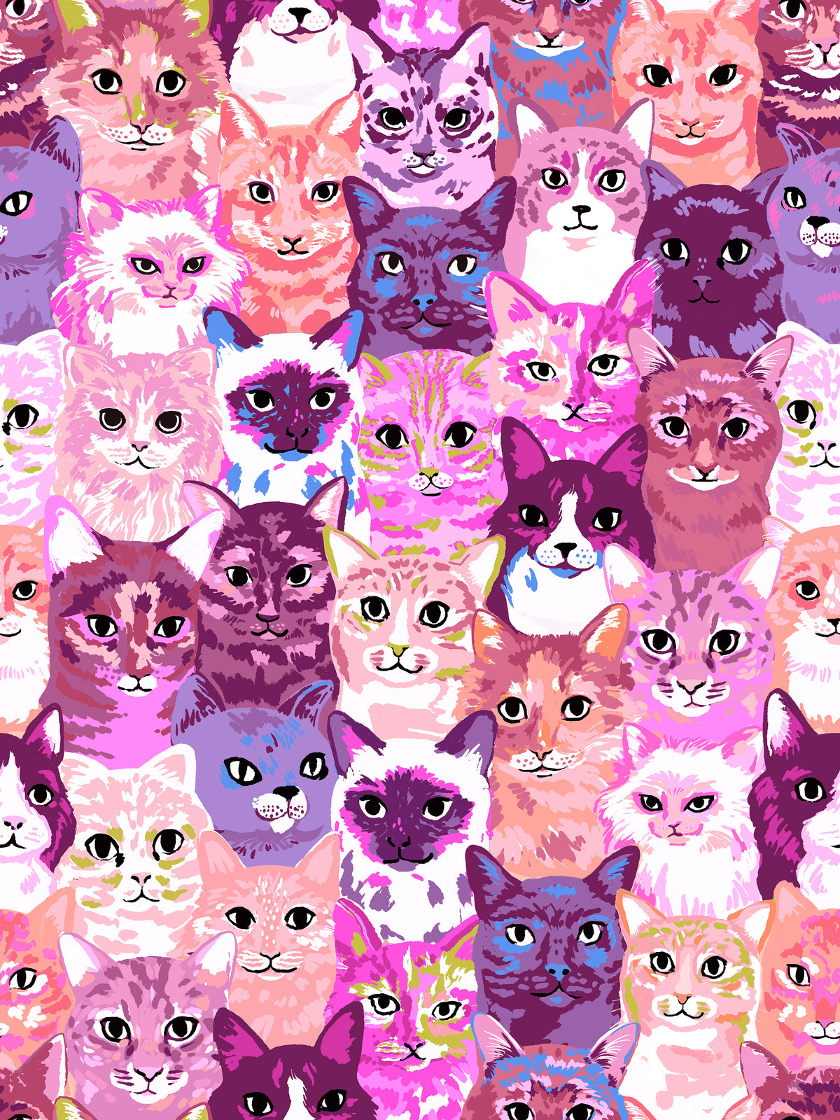 PREORDER: Oops All Cats Hundreds of Cats Wideback in Pink