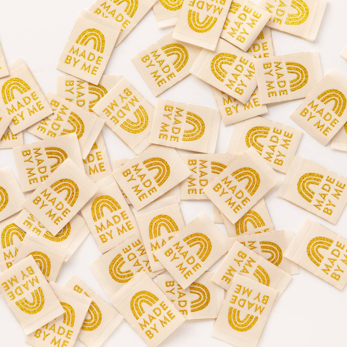 Made by Me - Gold Sewing Woven Clothing Label Tags