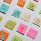 2026 Square Garment Labels: Multi Set of 6