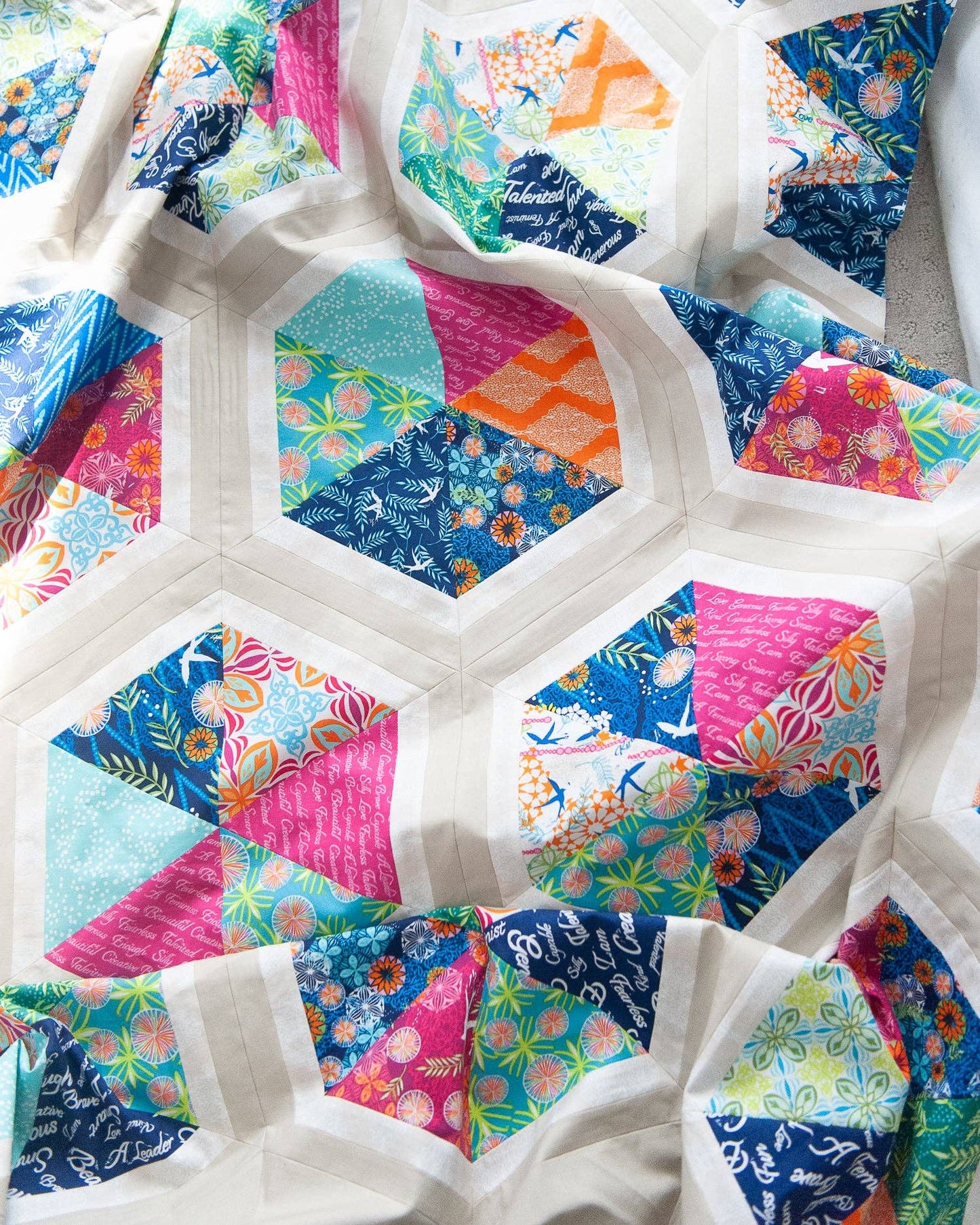 Triangle Hexies PAPER quilt pattern