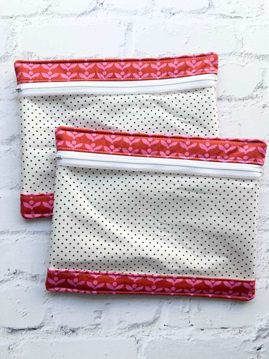Embroidery Project Bag, Clear Zipper Bag