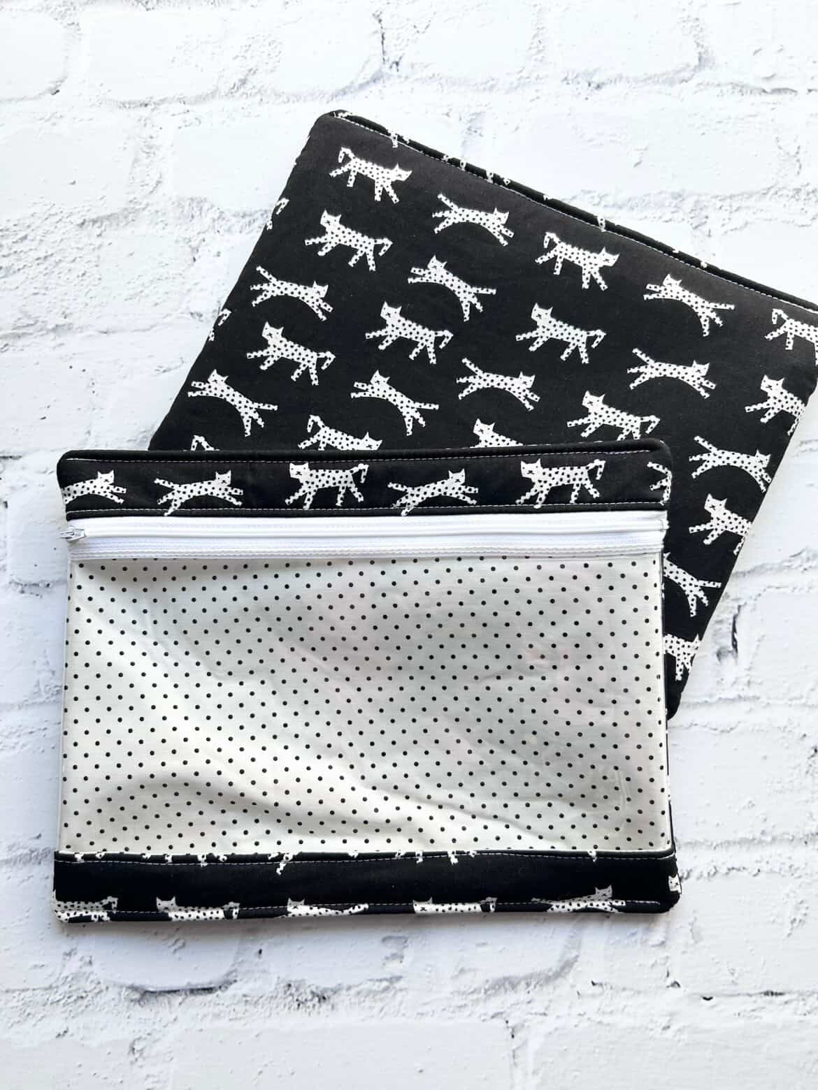 Embroidery Project Bag, Clear Zipper Bag