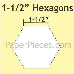 1-1/2" Hexagons-Bulk Pack Paper Pieces