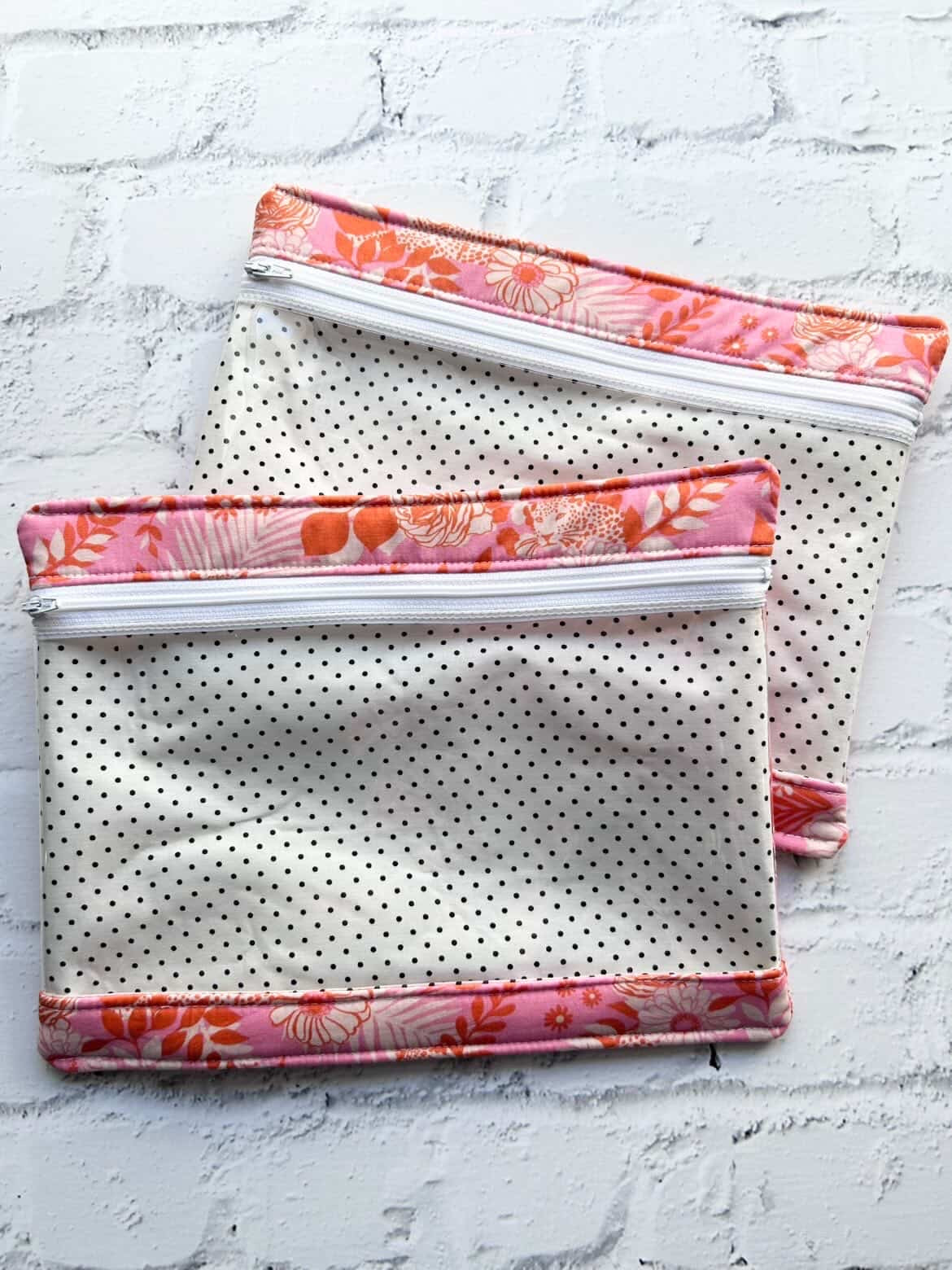 Embroidery Project Bag, Clear Zipper Bag