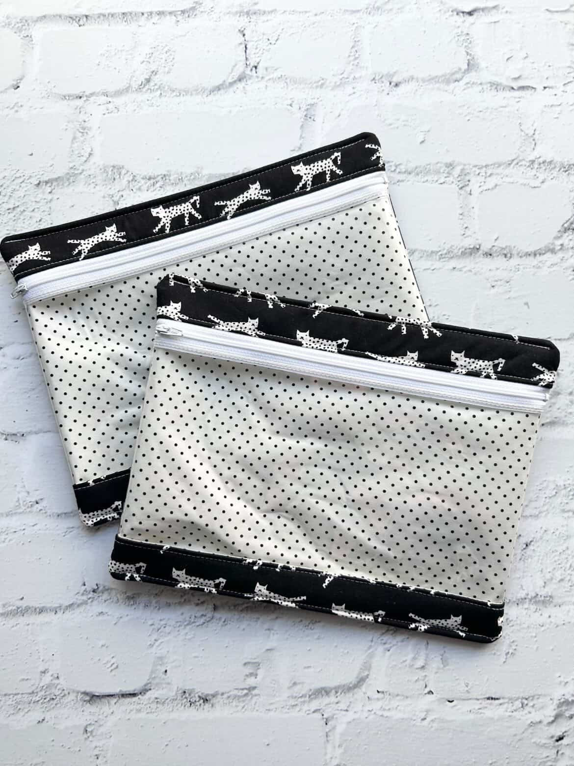 Embroidery Project Bag, Clear Zipper Bag