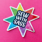 Sew With Sass Star Sticker