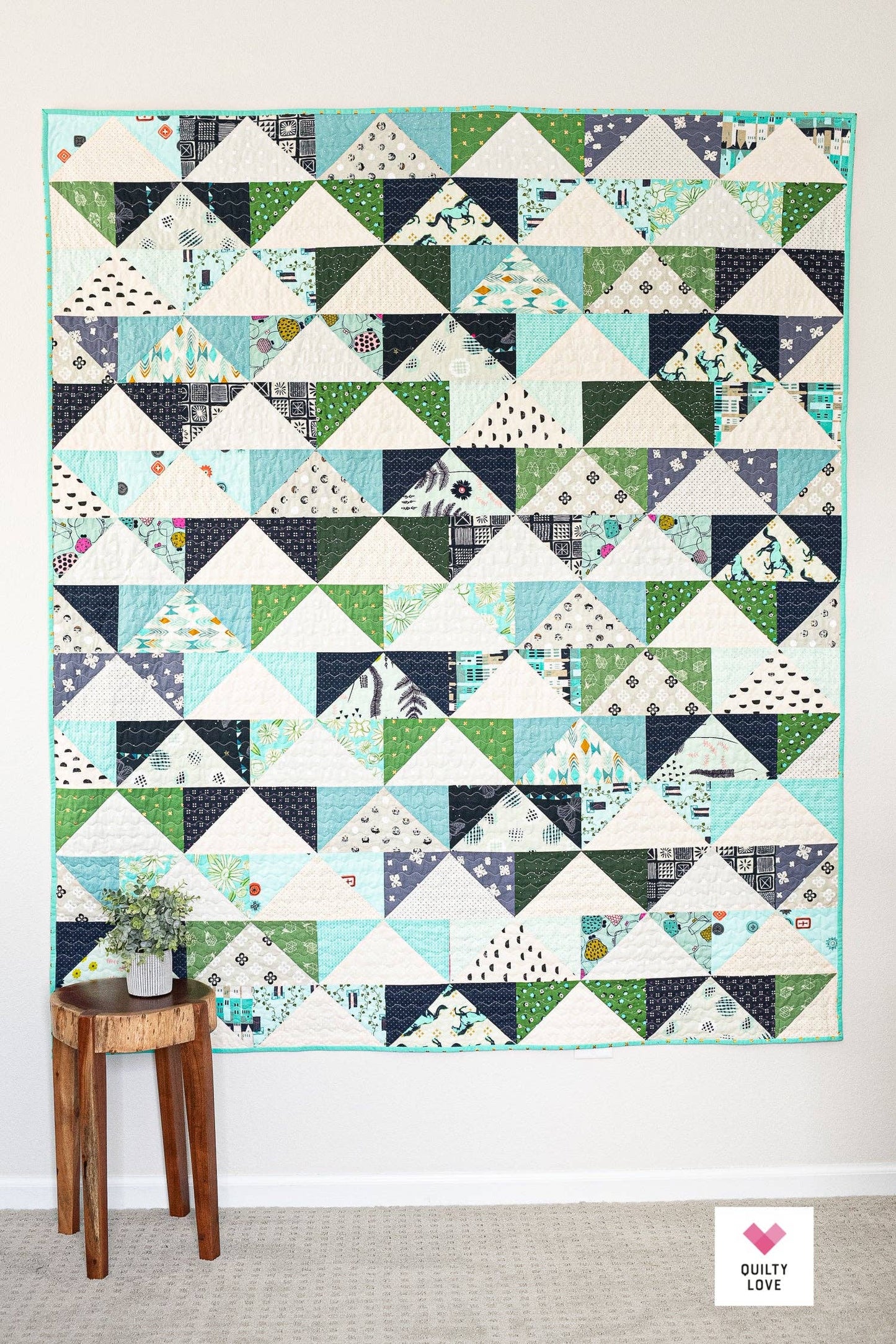 Patchwork Flying Geese PAPER Quilt Pattern