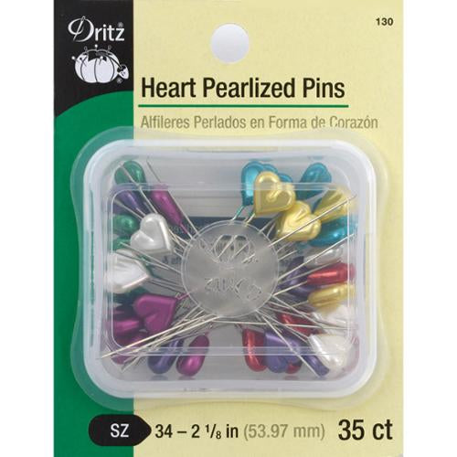 Pearl Heart Pins