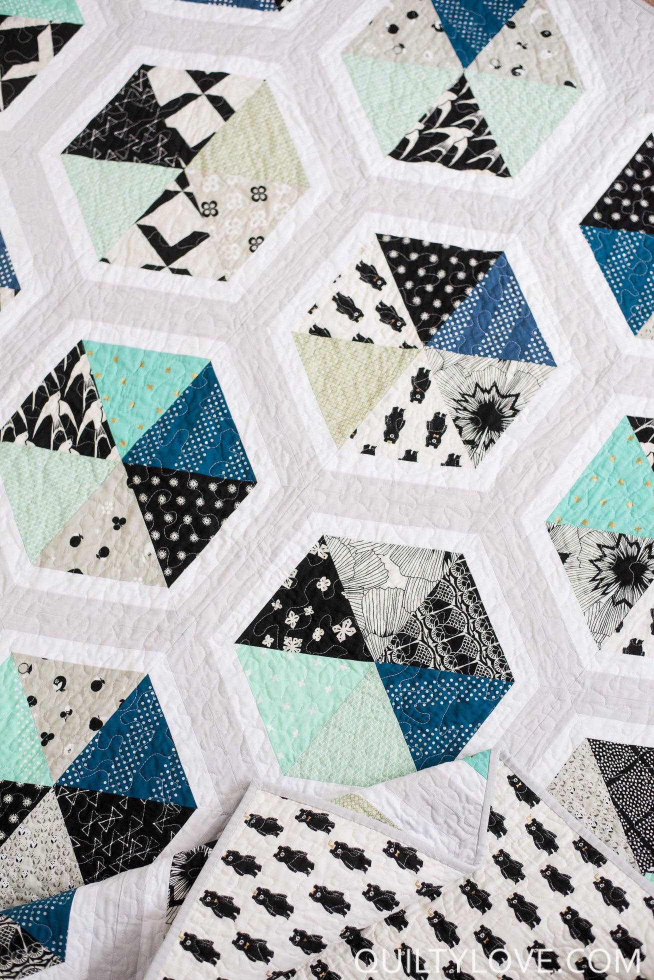 Triangle Hexies PAPER quilt pattern