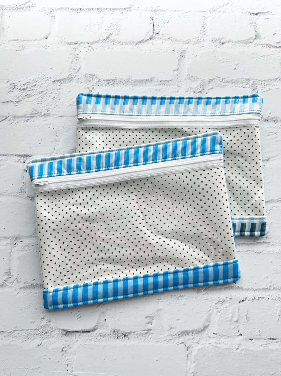 Embroidery Project Bag, Clear Zipper Bag