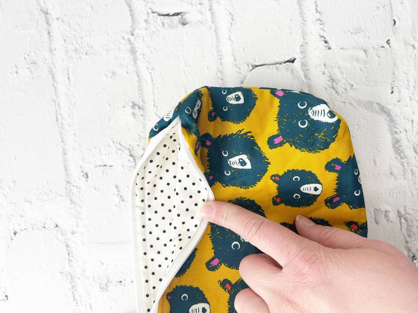 Small Cosmetics Bag, Make up bag, Toiletry Pouch 
