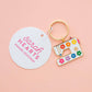Daisy Sewing Machine Enamel Keychain - Bag Charm