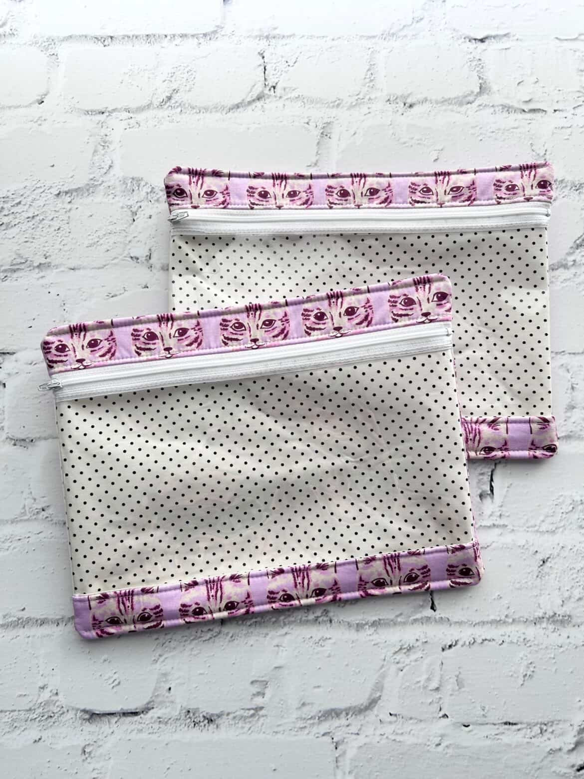 Embroidery Project Bag, Clear Zipper Bag