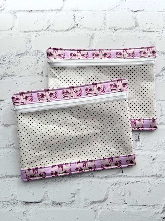 Embroidery Project Bag, Clear Zipper Bag