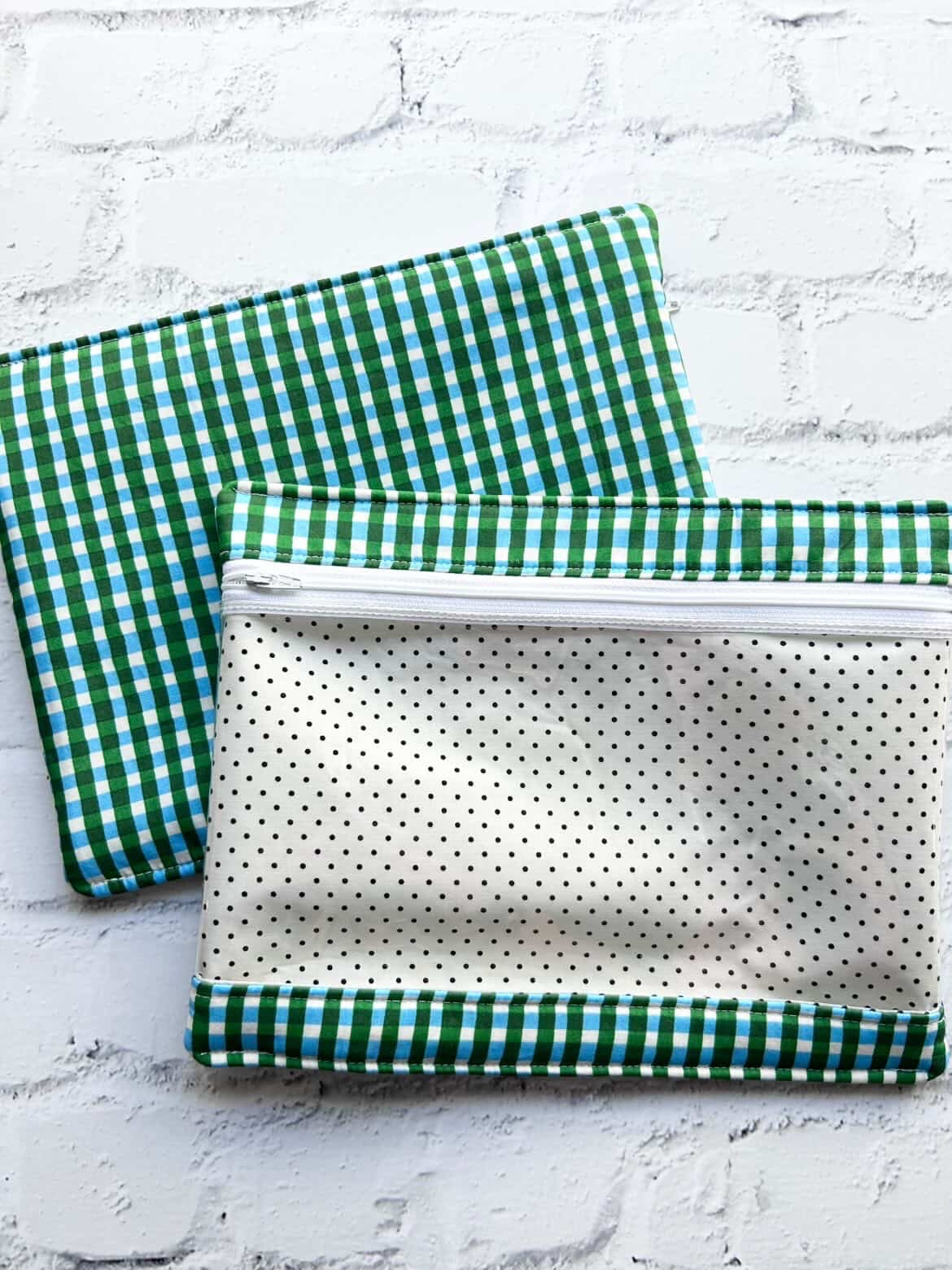Embroidery Project Bag, Clear Zipper Bag