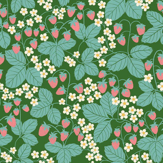 PREORDER: Reimagined Landscapes Strawberry Fields in Endpaper Green