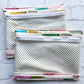 Embroidery Project Bag, Clear Zipper Bag