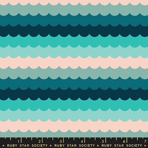 PREORDER: Poolside Too Umbrella Scallops in Peacock