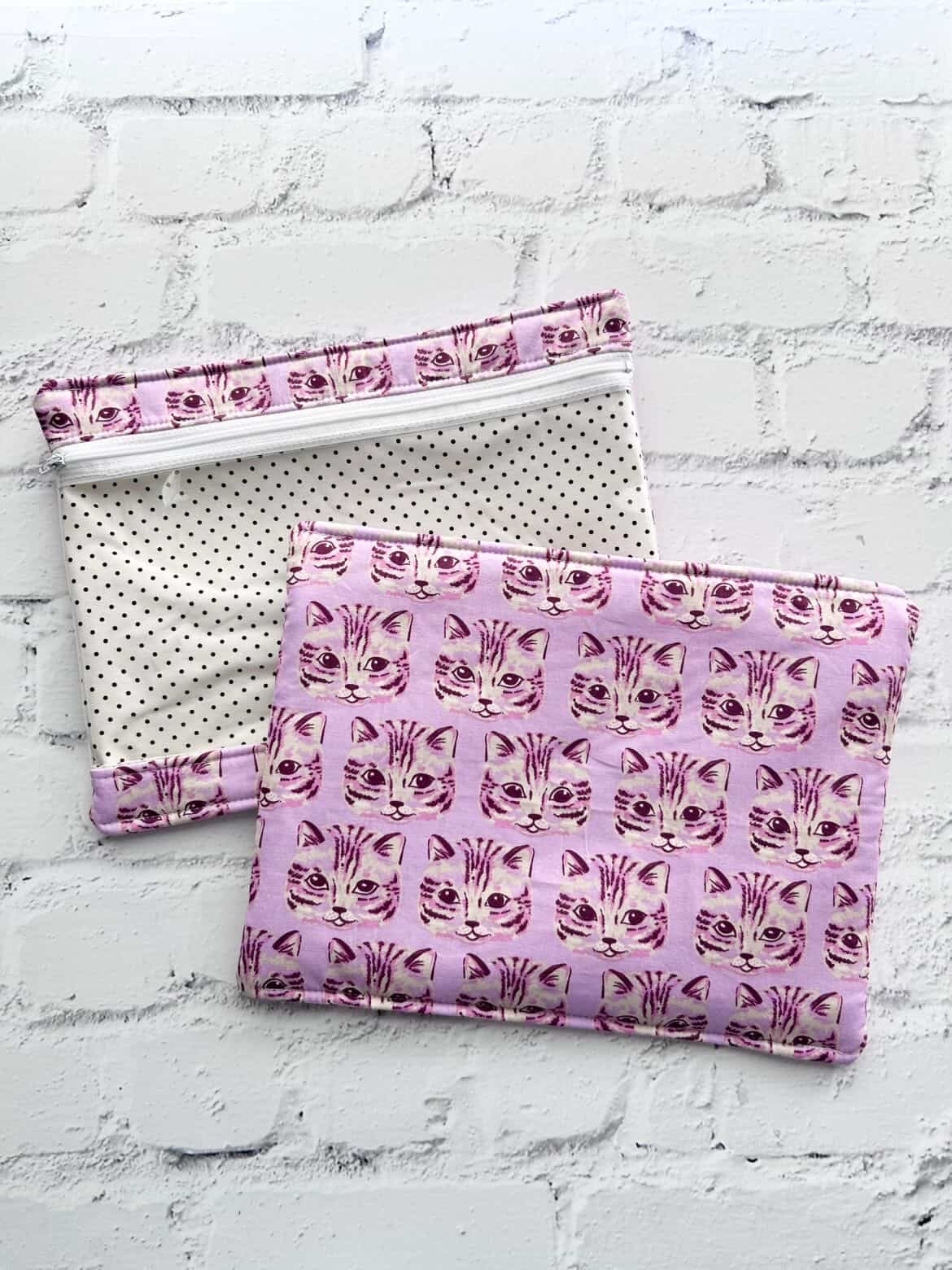 Embroidery Project Bag, Clear Zipper Bag