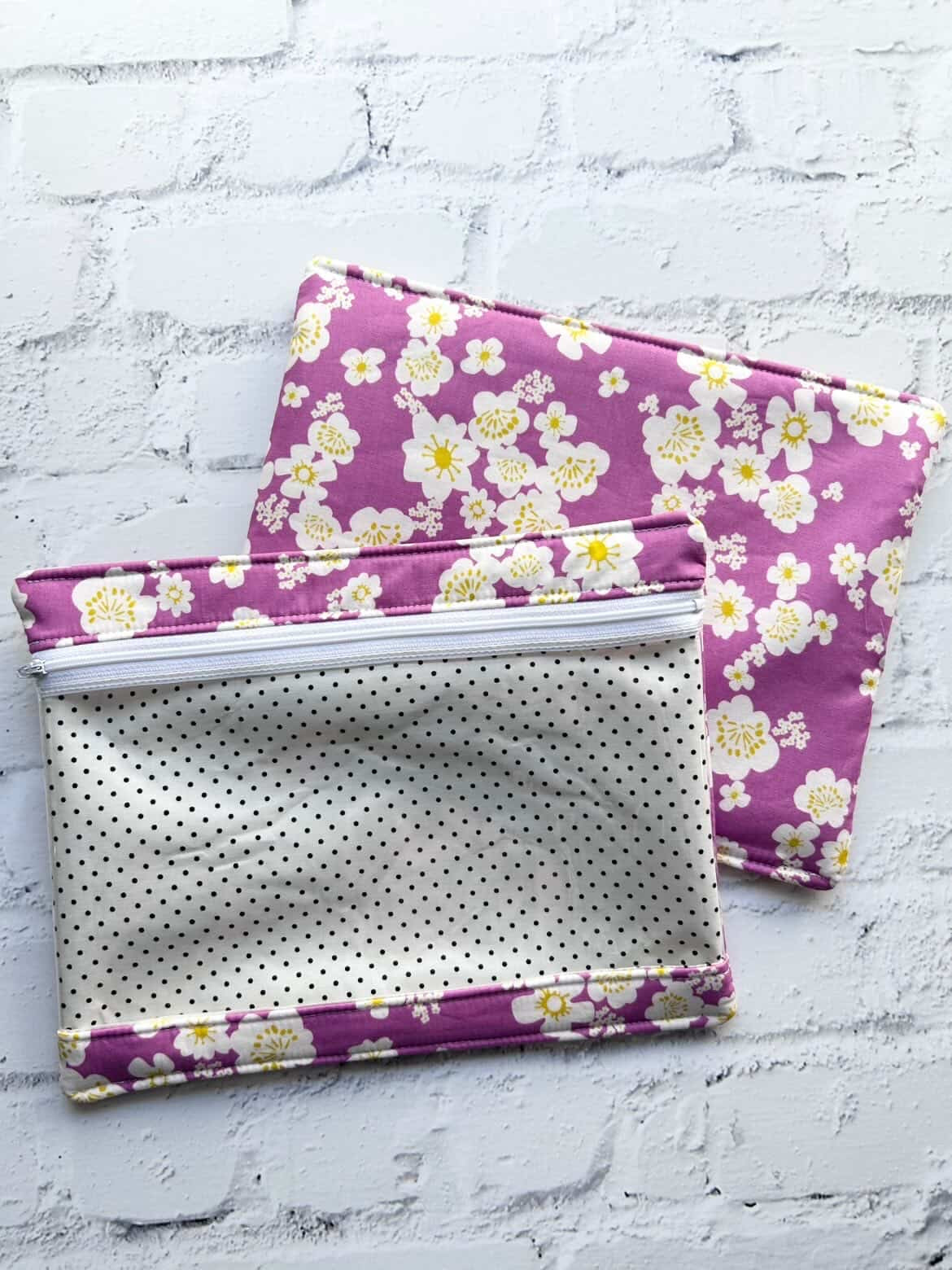 Embroidery Project Bag, Clear Zipper Bag