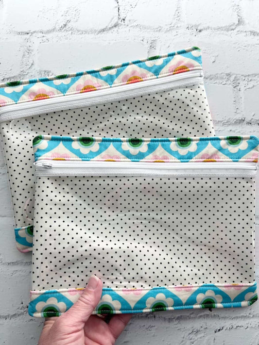 Embroidery Project Bag, Clear Zipper Bag