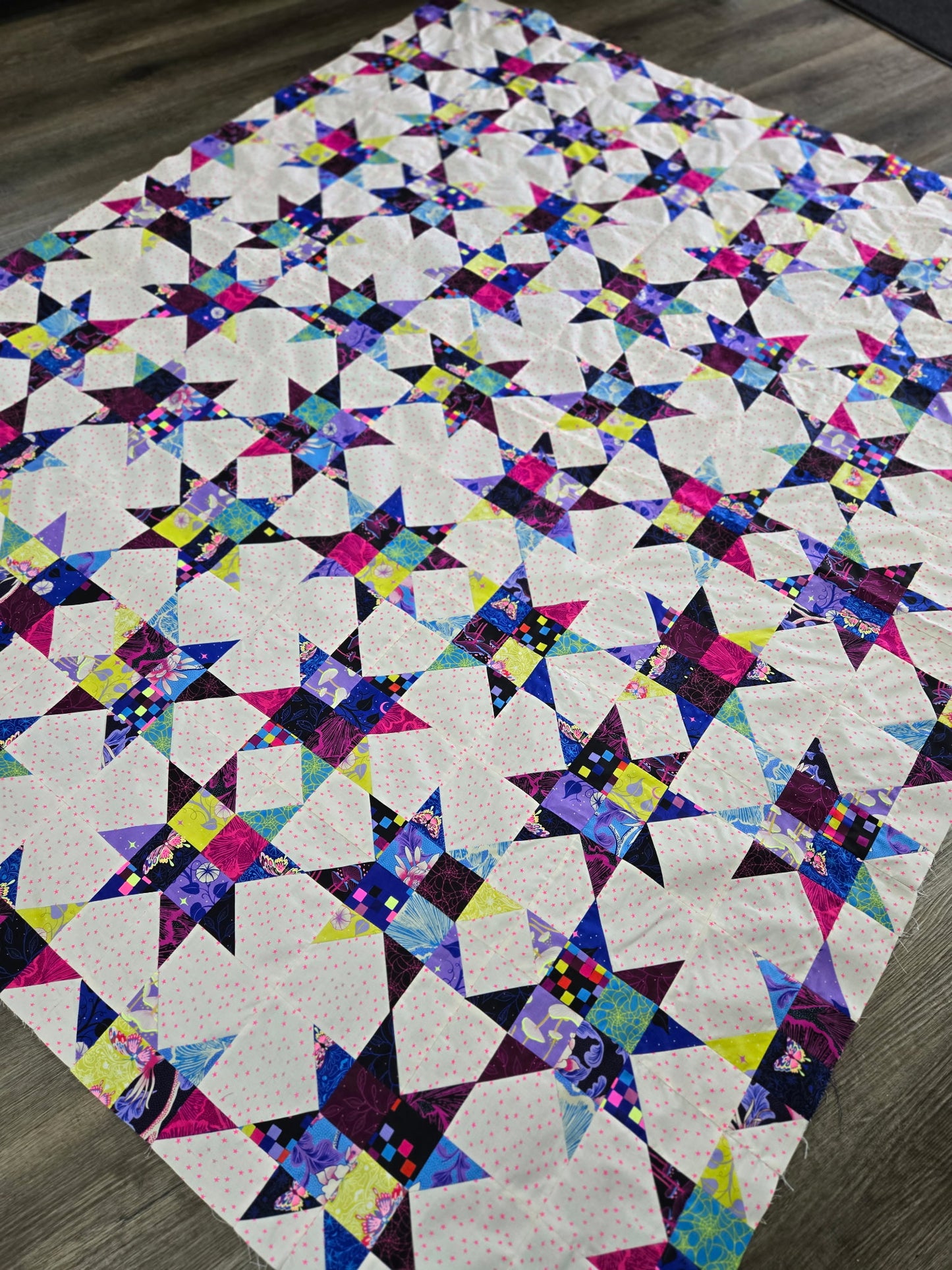 Night Vision Glow Garden Quilt Kit-pattern included