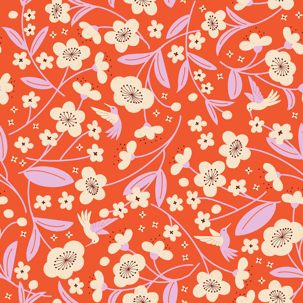PREORDER: Persimmon Persinmon Blossoms in Warm Red