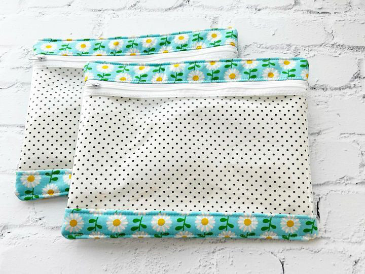 Embroidery Project Bag, Clear Zipper Bag