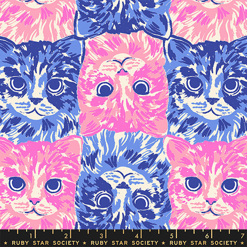 PREORDER: Oops All Cats Cat Checkers in Lindley Blue