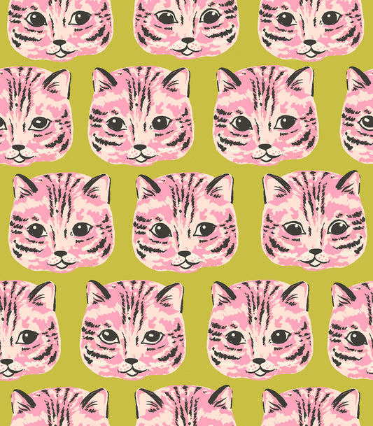 PREORDER: Oops All Cats Meow Meow Canvas in Pistachio