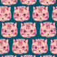 PREORDER: Oops All Cats Meow Meow Canvas in Warm Teal