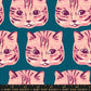 PREORDER: Oops All Cats Meow Meow Canvas in Warm Teal