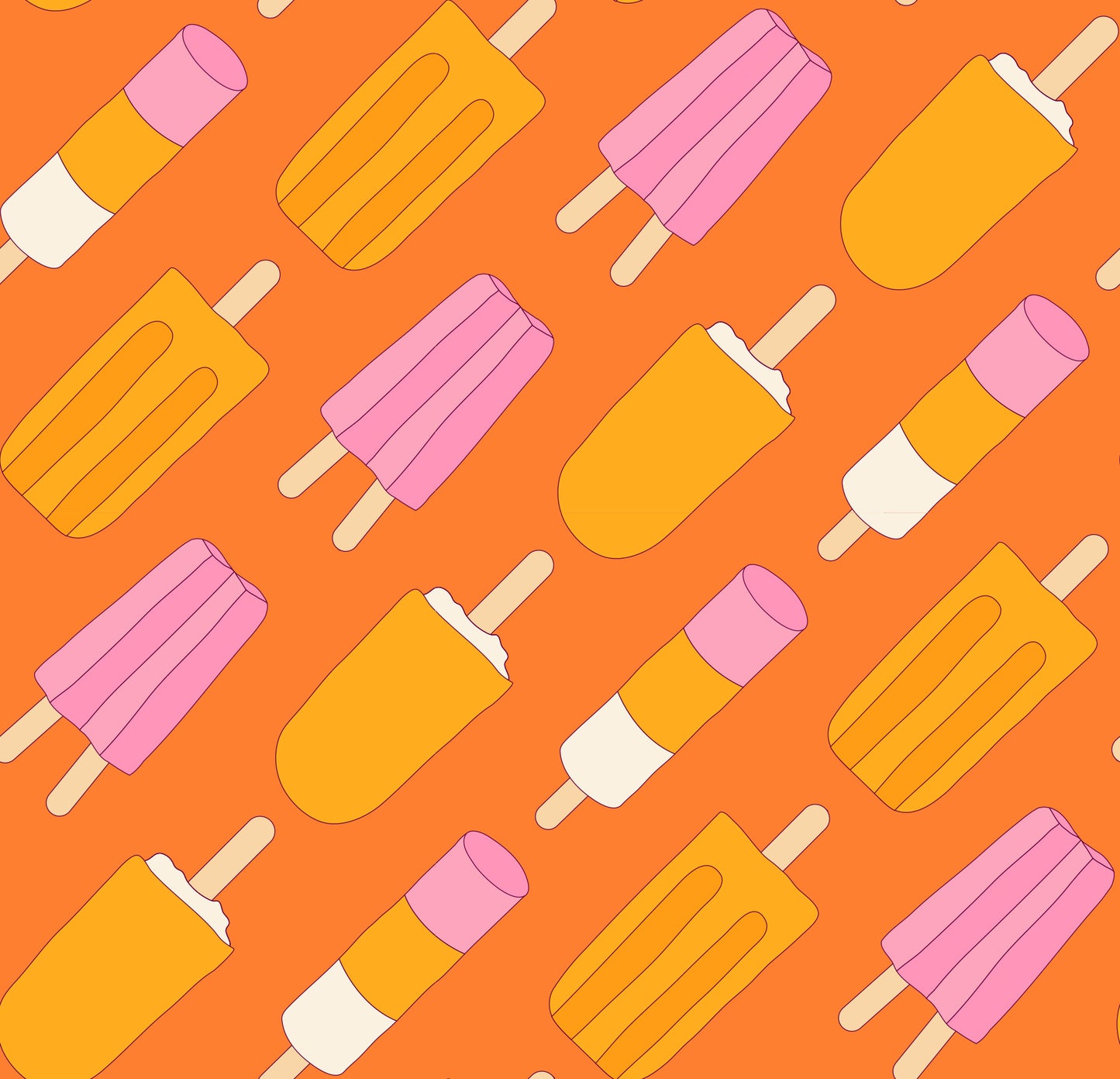 PREORDER: Sugar Cone 2 Ice Pops in Orange