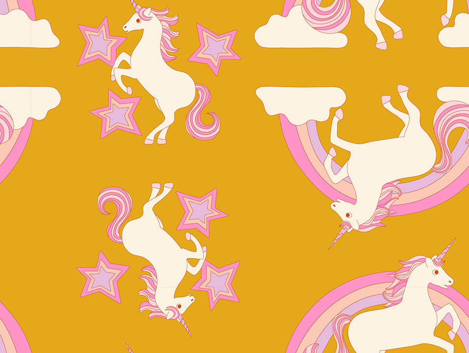 PREORDER: Sticker Book Unicorn in Goldenrod