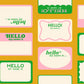 PREORDER: Sticker Book Hello My Name Is in Goldenrod