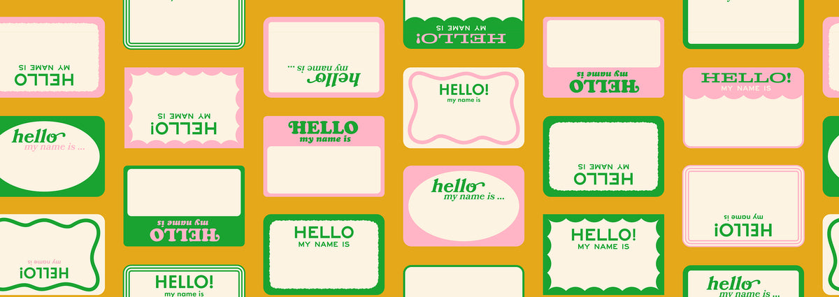 PREORDER: Sticker Book Hello My Name Is in Goldenrod