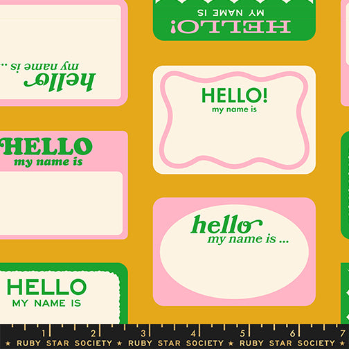 PREORDER: Sticker Book Hello My Name Is in Goldenrod