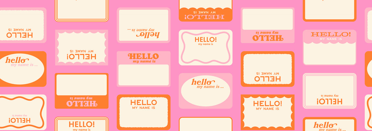 PREORDER: Sticker Book Hello My Name Is in Flamingo