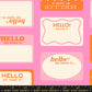 PREORDER: Sticker Book Hello My Name Is in Flamingo