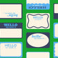 PREORDER: Sticker Book Hello My Name is in Deep Verdant